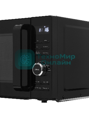 Микроволновая печь Haier HMG-DG207BA черный, 20 л, 700 Вт, переключатели - кнопки, поворотный механизм