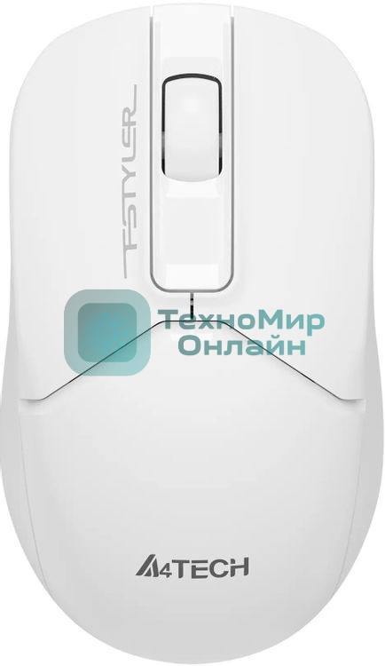 Мышь беспроводная A4Tech Fstyler FG12S белый, 1200 dpi, радиоканал, USB, кнопки - 3