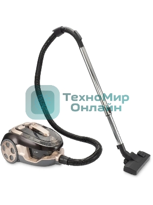 Пылесос Hyundai HYV-C3550 золотистый/темно-коричневый, 380/2220 Вт, уборка сухая, пылесборник контейнер 2,5 л