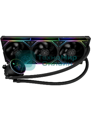 Система жидкостного охлаждения Thermalright Frozen Magic 360 Digital V2 (360мм, LED temp., Black, ARGB/Fans: 3x120мм, 68.9CFM, 28.2dBA, 2000RPM/Pump height 54.4мм, Rad thickness 27мм/S: 1700, 1200, 1851, 115X, AM5, AM4)