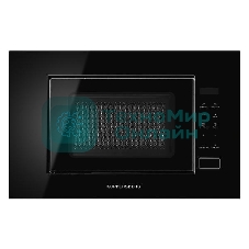 Встраиваемая микроволновая печь Kuppersberg HMW 620 B, объем 20 л, мощность 700 Вт, поворотный стол, High-Tech, 9 автоматических программ, гриль, сенсорное управление, черный