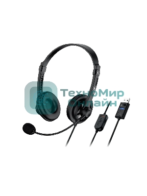 Проводные наушники Genius HS-230U черный, накладные, USB