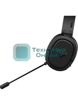 Гарнитура ASUS TUF Gaming H1 Wireless чёрный, беспроводная + проводная, USB/USB-C, до 15 ч, виртуальный 7.1, шумоподавление микрофона
