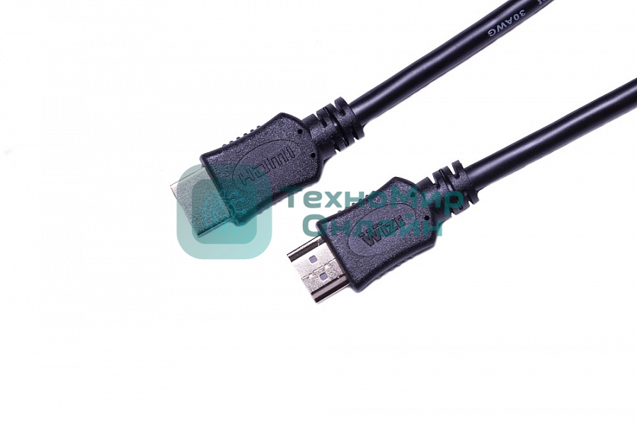 Кабель HDMI C-HM-HM-7.5M Wize, 7.5 м, v.2.0, 19M/19M, позол.разъемы, экран, черный, пакет