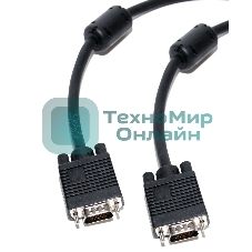 Кабель для монитора VGA (M) -VGA (M), 1.8m, 5bites (APC-133-018), ферритовые кольца