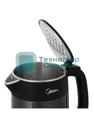 Чайник электрический Midea 1.5л, 2200 Вт, черный