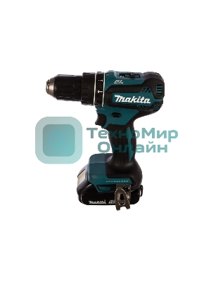 Аккумуляторная дрель-шуруповерт Makita DHP485SYE б\щет, 18В, 2х1.5 А·чLi-ion, БЗП-13мм,0-500\1900об\м, 50\25Нм