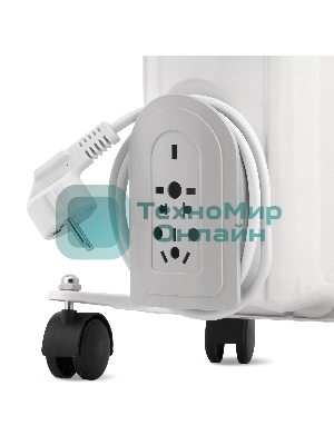 Обогреватель масляный Vitek VT-1707 W (5 секций) белый, 1000 Вт, 10 м2, термостат