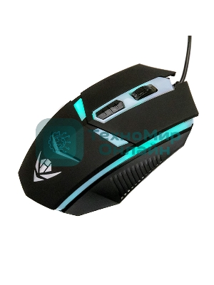 Мышь проводная Nakatomi MOG-02U черный, 1600 dpi, USB, кнопки - 5