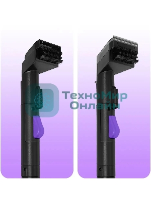 Пылесос моющий Kitfort КТ-5213 черный/фиолетовый, 450 Вт, уборка влажная, пылесборник контейнер 1.3 л