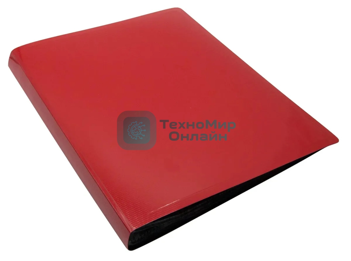 Папка с 20 прозрачными вкладками Бюрократ DeLuxe DLV20RED A4, пластик, 0.7мм, красный