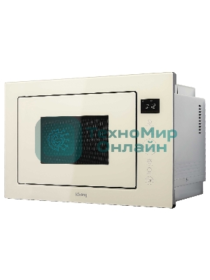 Встраиваемая микроволновая печь Korting KMI 825 TGB бежевый, 25 л, 900 Вт, переключатели - сенсор