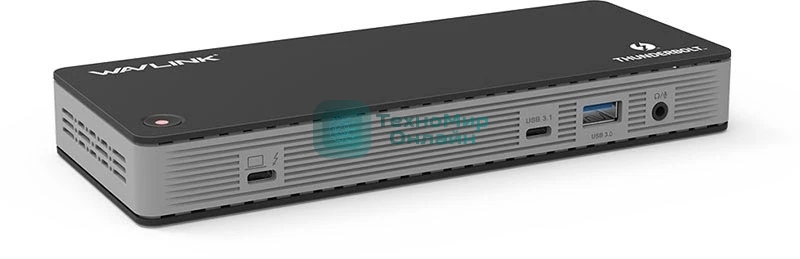USB-концентратор Docking Station WAVLINK Thunderbolt 3/60W Power Delivery Include 20V/6.5A Power Adapter/4xUSB3.0/1xUSB-C/2xDP 4K 60HZ/2xDP to HDMI 4K 60Hz adapter/1xGigabit LAN/1xCombo Audio Jack