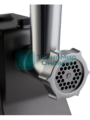 Мясорубка электрическая Hyundai HY-MG2114 графит/серебристый, 1800 Вт, 2.2 кг/мин, реверс, защита от перегрузки, насадки - 4