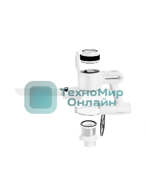 Пылесос вертикальный Kitfort КТ-5117 белый, питание от аккумулятора,  50 Вт, уборка сухая, пылесборник 0,5 л