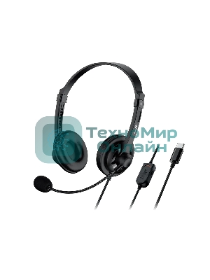 Проводные наушники Genius HS-230U черный, накладные, USB