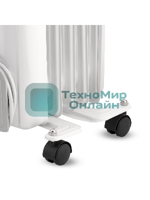 Обогреватель масляный Vitek VT-1707 W (5 секций) белый, 1000 Вт, 10 м2, термостат