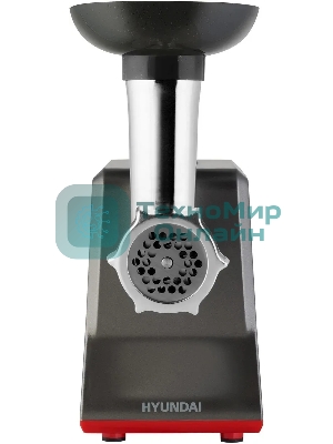 Мясорубка электрическая Hyundai HY-MG2114 графит/серебристый, 1800 Вт, 2.2 кг/мин, реверс, защита от перегрузки, насадки - 4