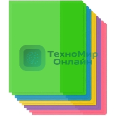 Обложка Silwerhof 2026956 Цветные для тетради (набор 10шт) ПВХ 130мкм матовая прозр. 210x350мм