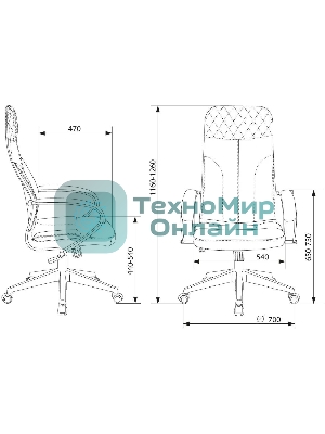 Кресло Бюрократ CH-608 Fabric Alfa 44 темно-серый, ткань