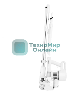 Пылесос вертикальный Kitfort КТ-5117 белый, питание от аккумулятора,  50 Вт, уборка сухая, пылесборник 0,5 л