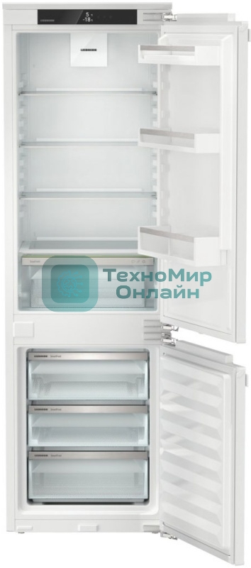 Встраиваемый холодильник Liebherr ICf 5103 белый двухкамерный 190/83 л морозилка снизу, капельная система