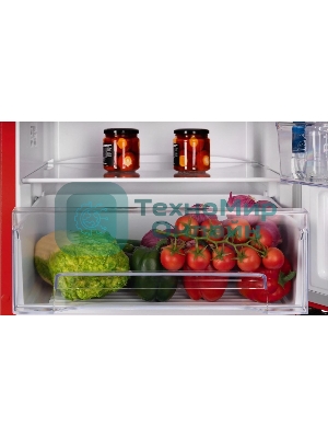 Холодильник Nordfrost NRB 162NF R красный двухкамерный 205/105 л морозилка снизу