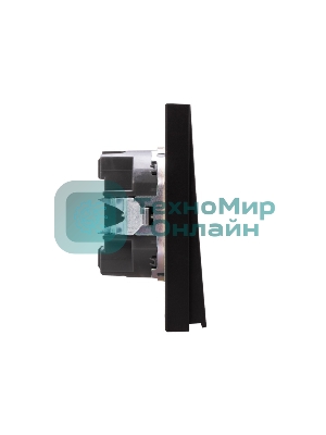 Выключатель Kranz STRONG 1 кл проходной (переключатель) с подсветкой 10А с/у антрацит