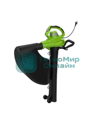 Воздуходувка-пылесос садовый электрический Greenworks BL3000, 220 В, 3000 Вт 2406507