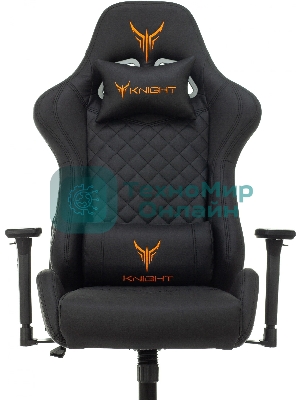Кресло Knight ARMOR черный, экокожа, 120 кг, механизм качания