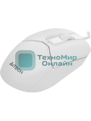 Мышь проводная A4Tech Fstyler FM12S белый, 1200 dpi, USB, кнопки - 3