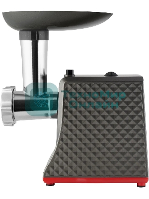 Мясорубка электрическая Hyundai HY-MG2114 графит/серебристый, 1800 Вт, 2.2 кг/мин, реверс, защита от перегрузки, насадки - 4