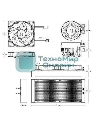 Жидкостная система охлаждения Arctic Liquid Freezer III 240 A-RGb белый, 120 мм, алюминий, 2800 об/мин, 25 дБ, 4 pin, 250 Вт
