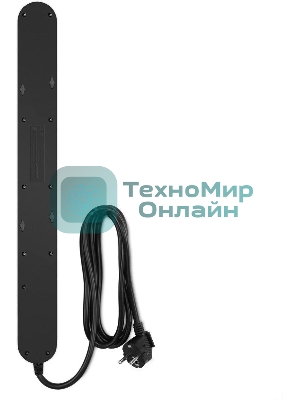 Сетевой фильтр Ippon NF-EU-1.8-10 1.8 м, 6 розеток, черный, коробка