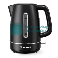 Чайник электрический BRAYER BR6103BK 2200 Вт, 1.7 л, черный