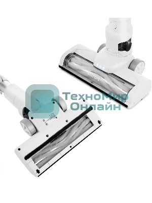 Пылесос вертикальный Kitfort КТ-5117 белый, питание от аккумулятора,  50 Вт, уборка сухая, пылесборник 0,5 л