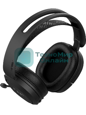 Гарнитура ASUS TUF Gaming H1 Wireless чёрный, беспроводная + проводная, USB/USB-C, до 15 ч, виртуальный 7.1, шумоподавление микрофона