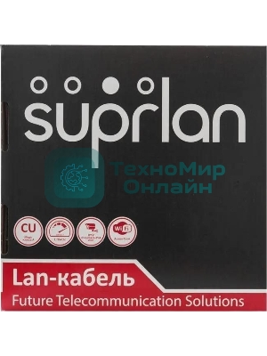 Кабель информационный Suprlan Premium 01-0307-1, cat.5e U/UTP 4 пары 24AWG LSZH, универсальный, 305м, серый