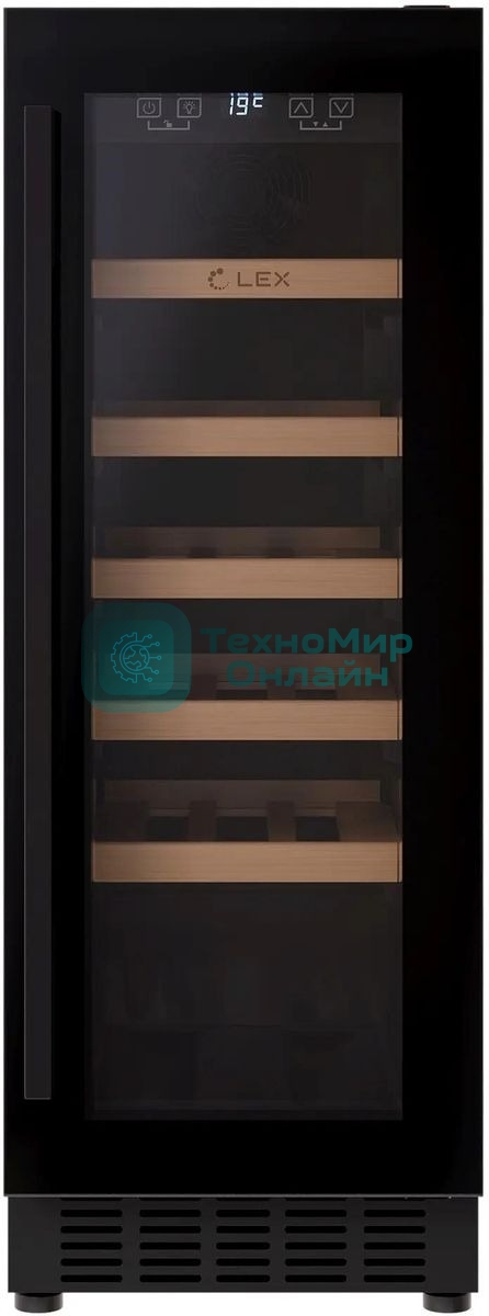 Винный шкаф LEX LWD3020BL 1-нокамерн. черный