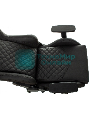 Кресло Knight ARMOR черный, экокожа, 120 кг, механизм качания