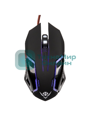 Мышь проводная Nakatomi MOG-20U черный, 2400 dpi, USB, кнопки - 6