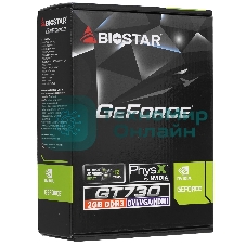 Видеокарта Biostar NVIDIA GeForce GT 730 2Gb PCI-E GT730-2Gb D3 LP (GF108) 128bit GDDR3 700/1333 DVIx1 HDMIx1 CRTx1 HDCP Ret low profile