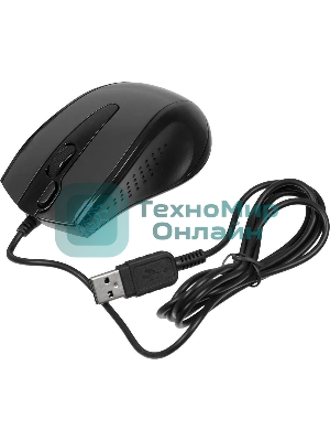 Мышь проводная A4Tech N-500F серый глянец/черный, 1200 dpi, USB, кнопки - 4