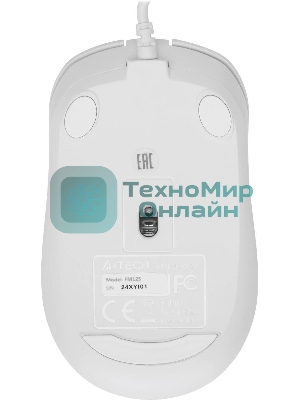 Мышь проводная A4Tech Fstyler FM12S белый, 1200 dpi, USB, кнопки - 3