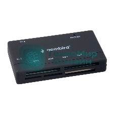 Кард-ридер Gembird FD2-MSD-4/черный/SD/TF/MicroSD/XD/MS/M2/CF/USB 2.0/пластик