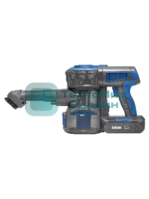 Пылесос вертикальный BBK BV3001 синий/серый, питание от аккумулятора, 150 Вт, уборка сухая, пылесборник 0.8 л, работа от АКБ max 30 мин