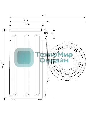 Стиральная машина Atlant СМА 60У105-00 белый, загрузка фронтальная 6 кг, 1000 об/мин., класс: А+++
