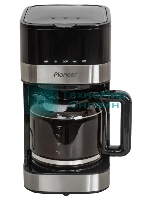 Кофеварка капельная Pioneer CM052D серебристый/черный, исп. кофе - молотый, 1.5 л, 900 Вт