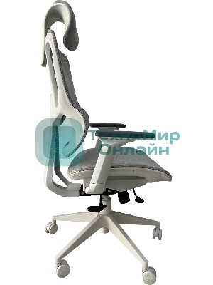 Кресло Cactus CS-CHR-MC02GY серый, сетка, подголовник