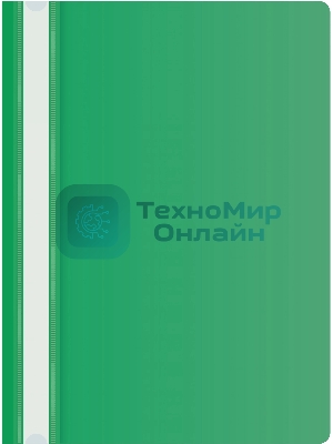 Папка-скоросшиватель Silwerhof Eco A4 прозрач.верх.лист пластик зеленый